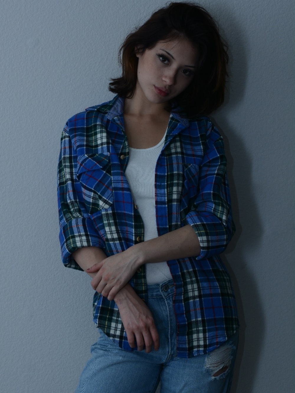 Vintage Blue Japanese Flannel